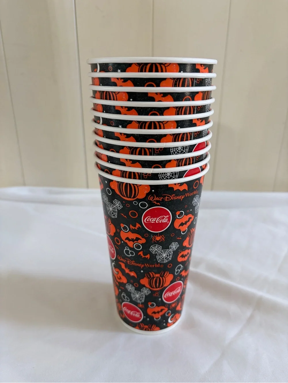 10 COUNT Disney Coca Cola Halloween Paper Disposable Cup Food Service 2016 NEW